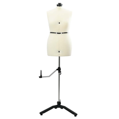 Adjustable Dress Form Female Height Adjustable Cream M Velvet