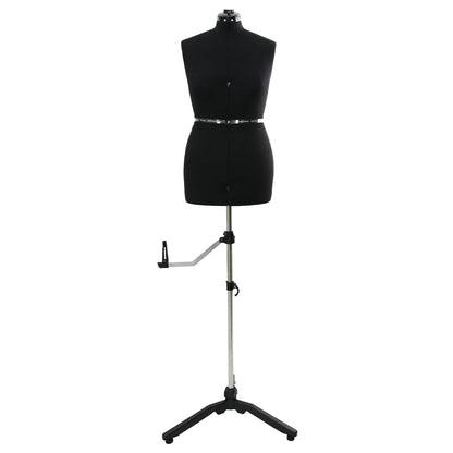 Adjustable Dress Form Female Height Adjustable Black M Velvet