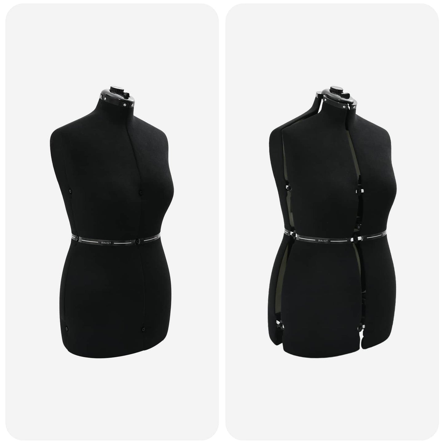 Adjustable Dress Form Female Height Adjustable Black M Velvet