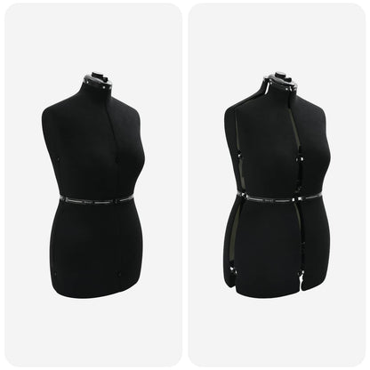 Adjustable Dress Form Female Height Adjustable Black M Velvet