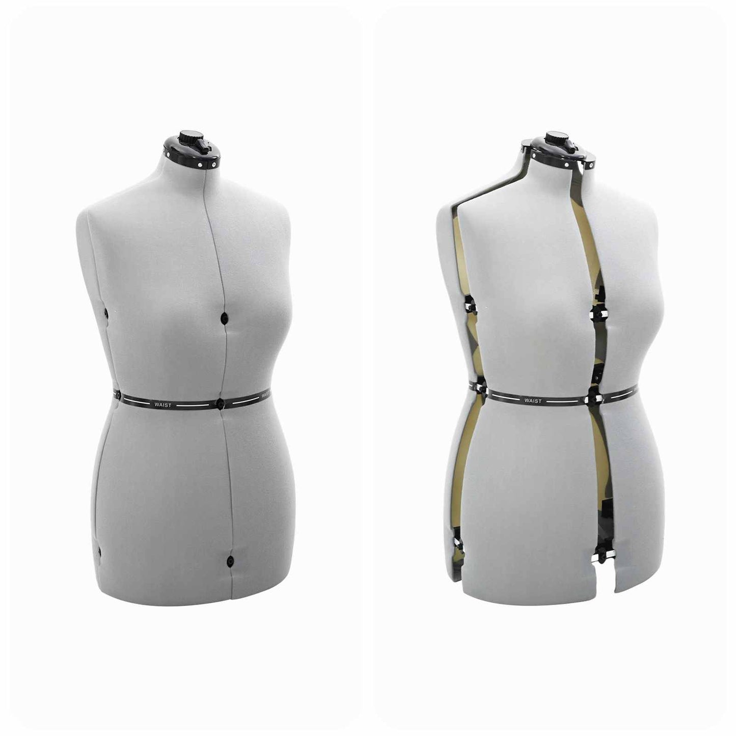 Adjustable Dress Form Female Height Adjustable Grey M Velvet