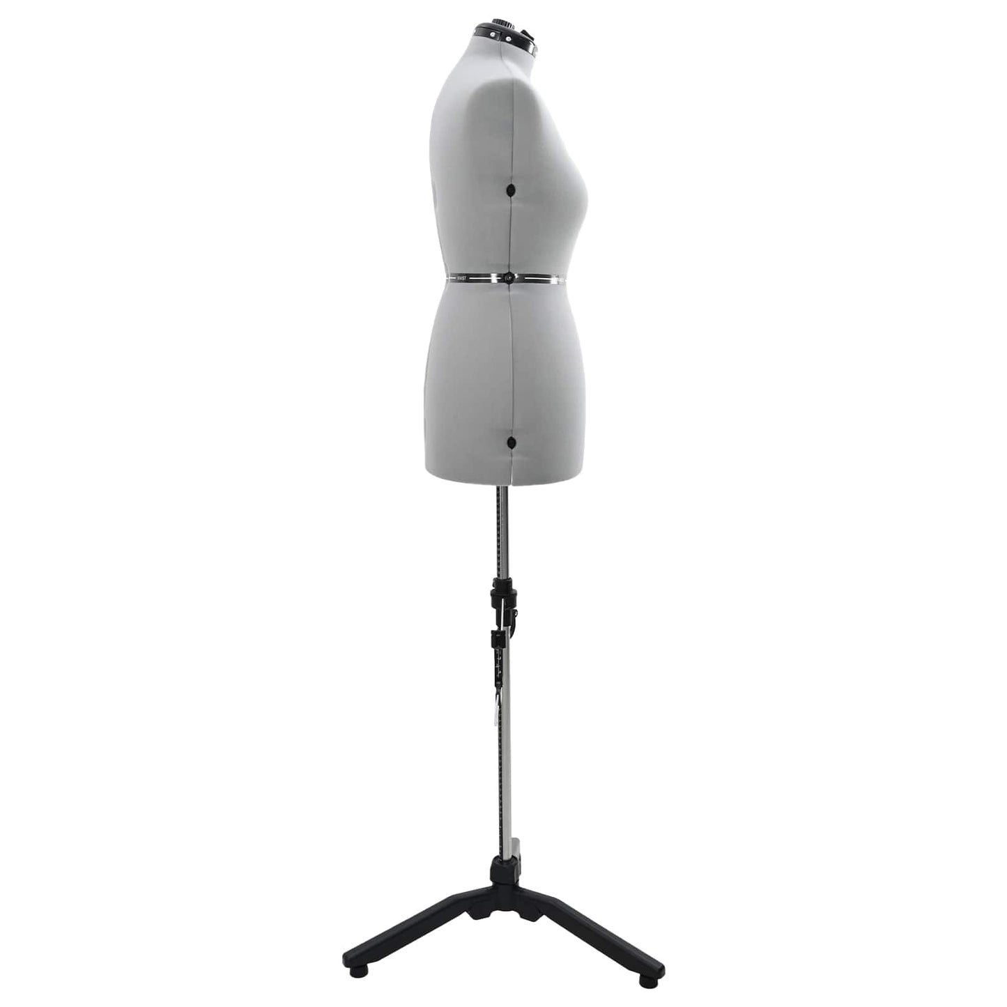 Adjustable Dress Form Female Height Adjustable Grey M Velvet