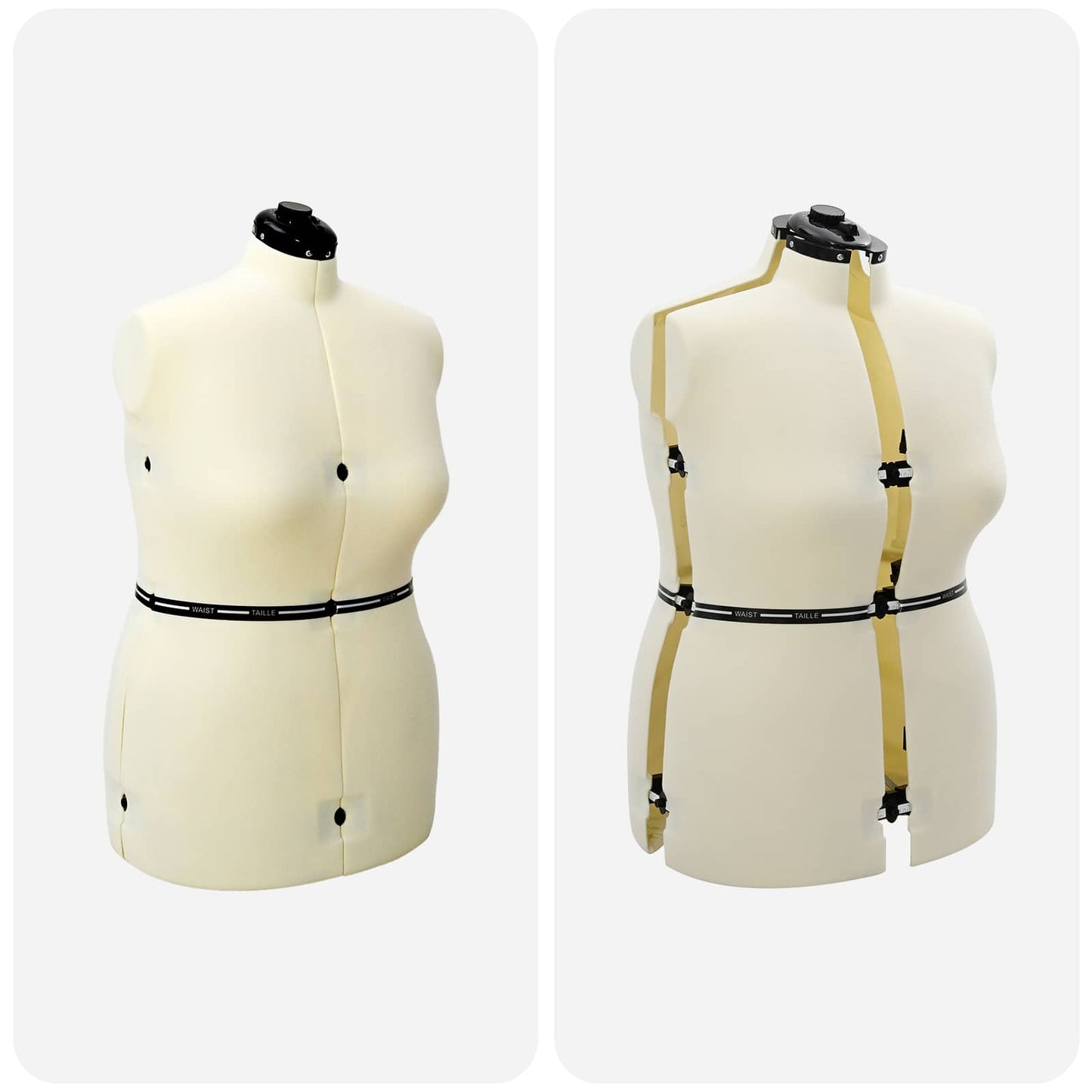 Adjustable Dress Form Female Height Adjustable Cream L Velvet