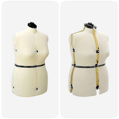 Adjustable Dress Form Female Height Adjustable Cream L Velvet