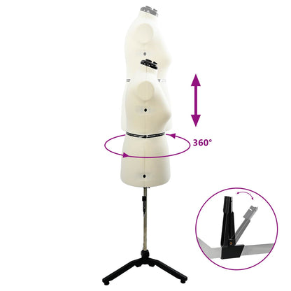 Adjustable Dress Form Female Height Adjustable Cream L Velvet