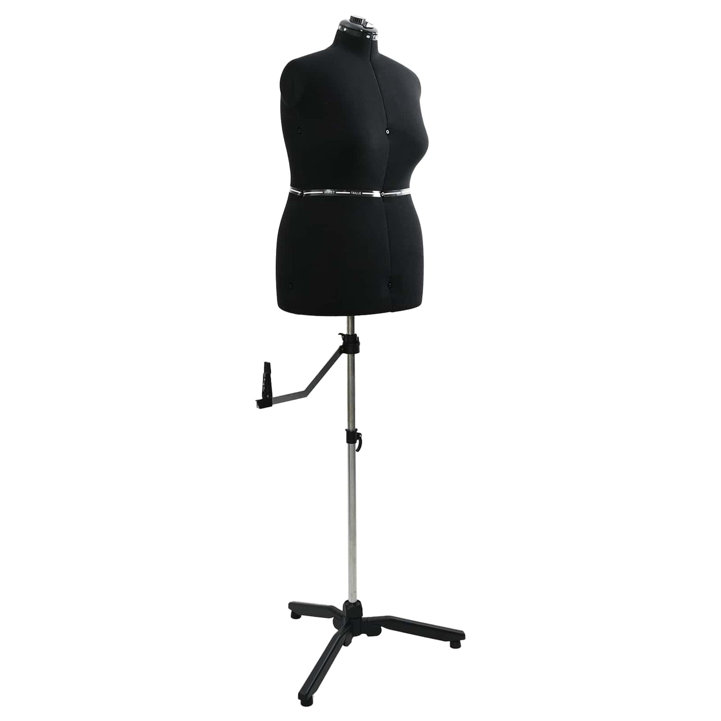 Adjustable Dress Form Female Height Adjustable Black L Velvet