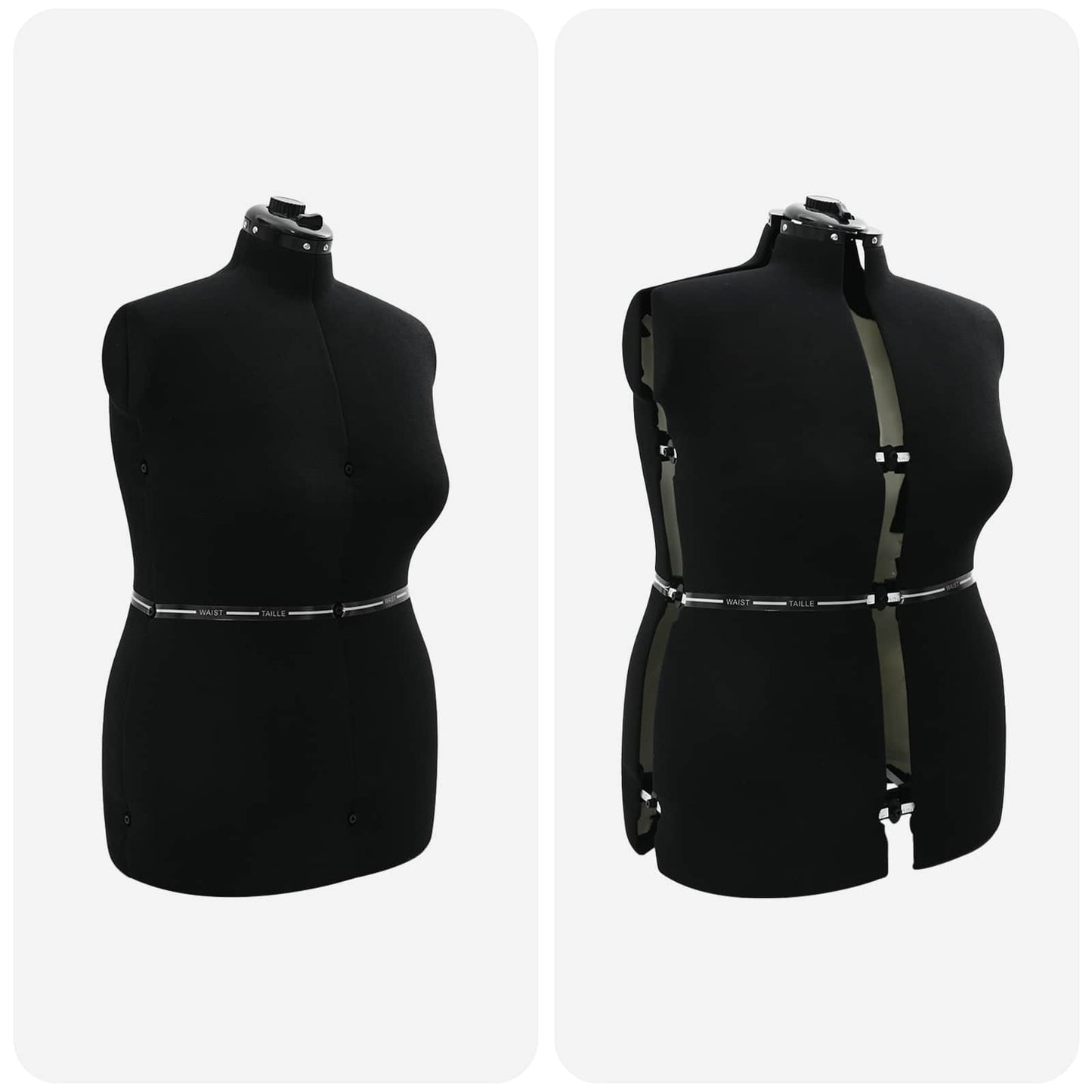 Adjustable Dress Form Female Height Adjustable Black L Velvet