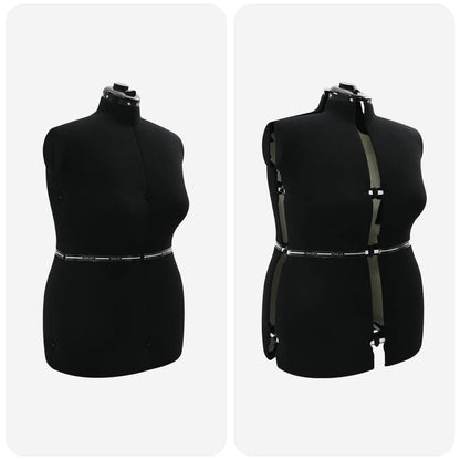 Adjustable Dress Form Female Height Adjustable Black L Velvet