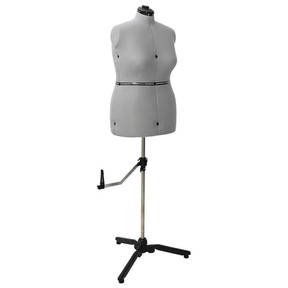 Adjustable Dress Form Female Height Adjustable Grey L Velvet