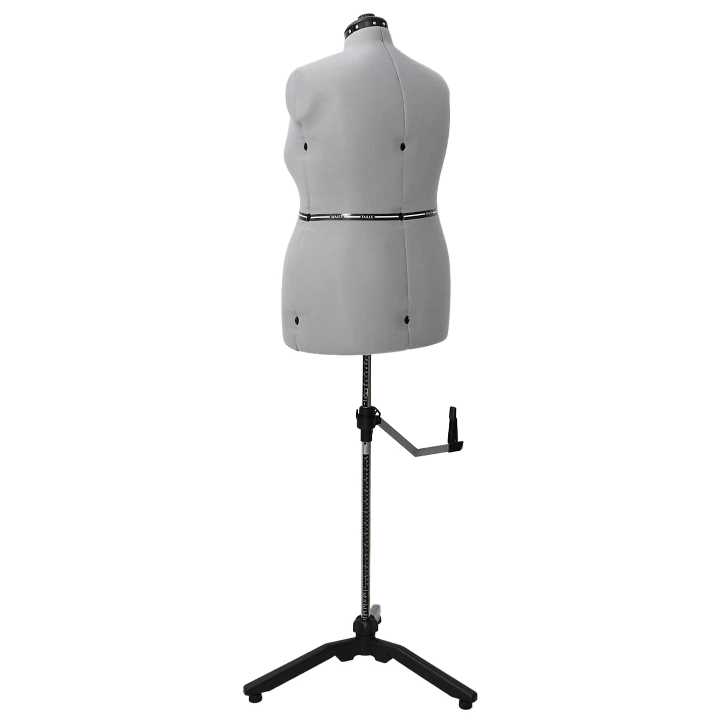Adjustable Dress Form Female Height Adjustable Grey L Velvet