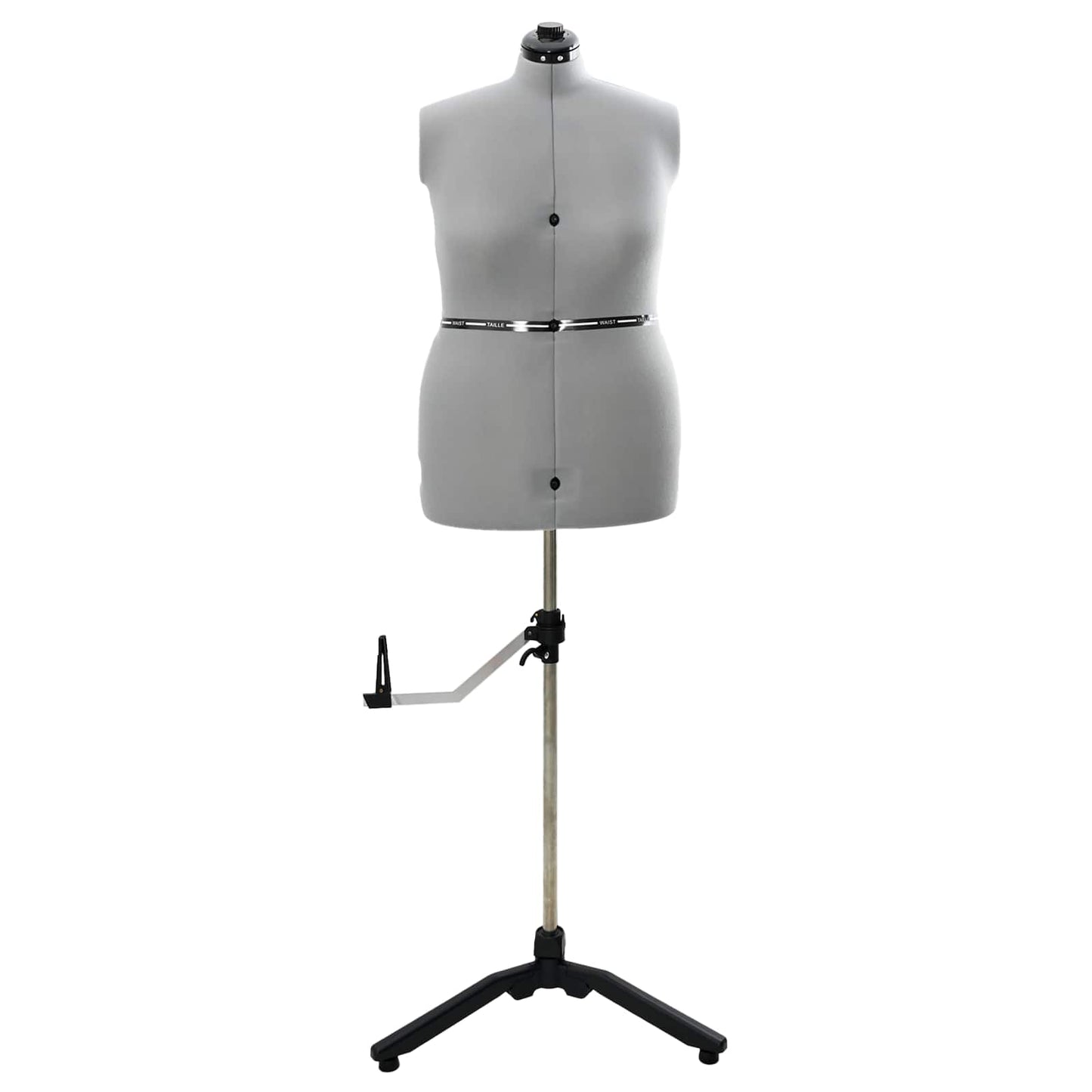 Adjustable Dress Form Female Height Adjustable Grey L Velvet