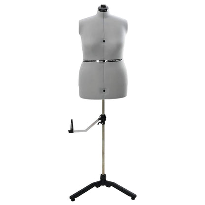 Adjustable Dress Form Female Height Adjustable Grey L Velvet