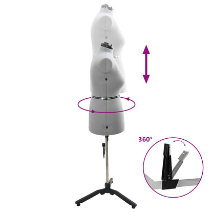 Adjustable Dress Form Female Height Adjustable Grey L Velvet