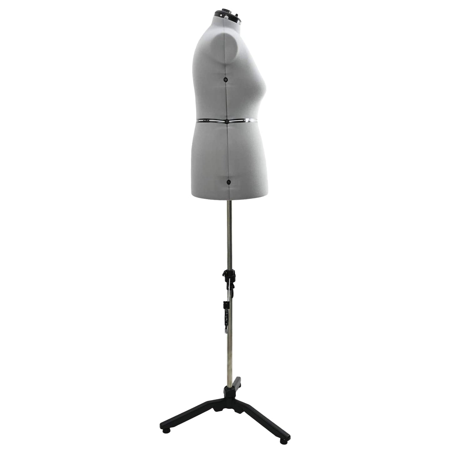 Adjustable Dress Form Female Height Adjustable Grey L Velvet