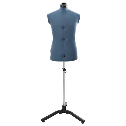 Adjustable Dress Form Male Manual Blue 37.5-45.5 inch Fabric