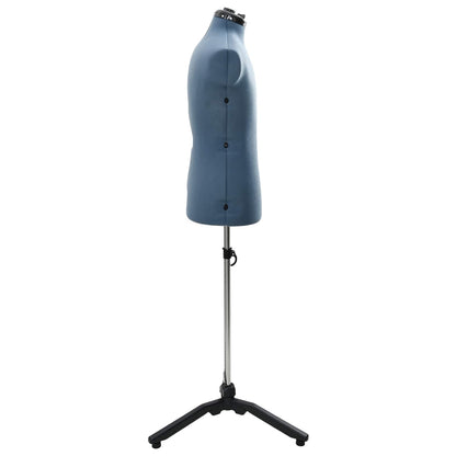 Adjustable Dress Form Male Manual Blue 37.5-45.5 inch Fabric