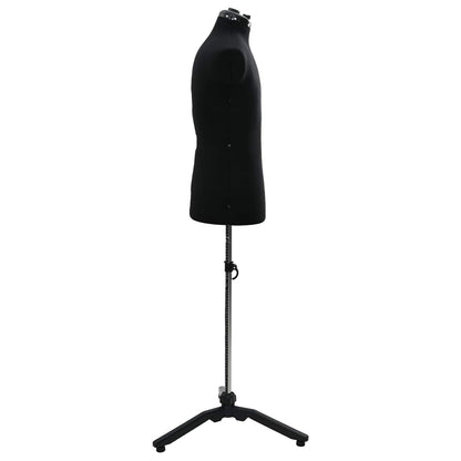 Adjustable Dress Form Male Manual Black 37.5-45.5 inch Fabric