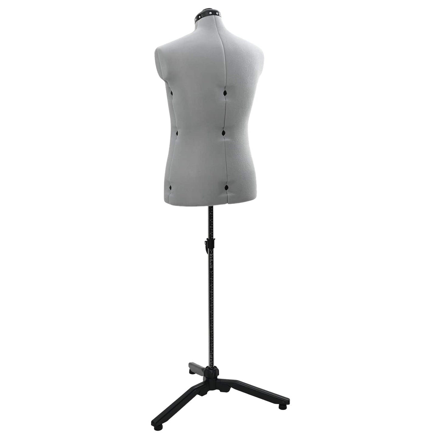 Adjustable Dress Form Male Manual Grey 37.5-45.5 inch Fabric