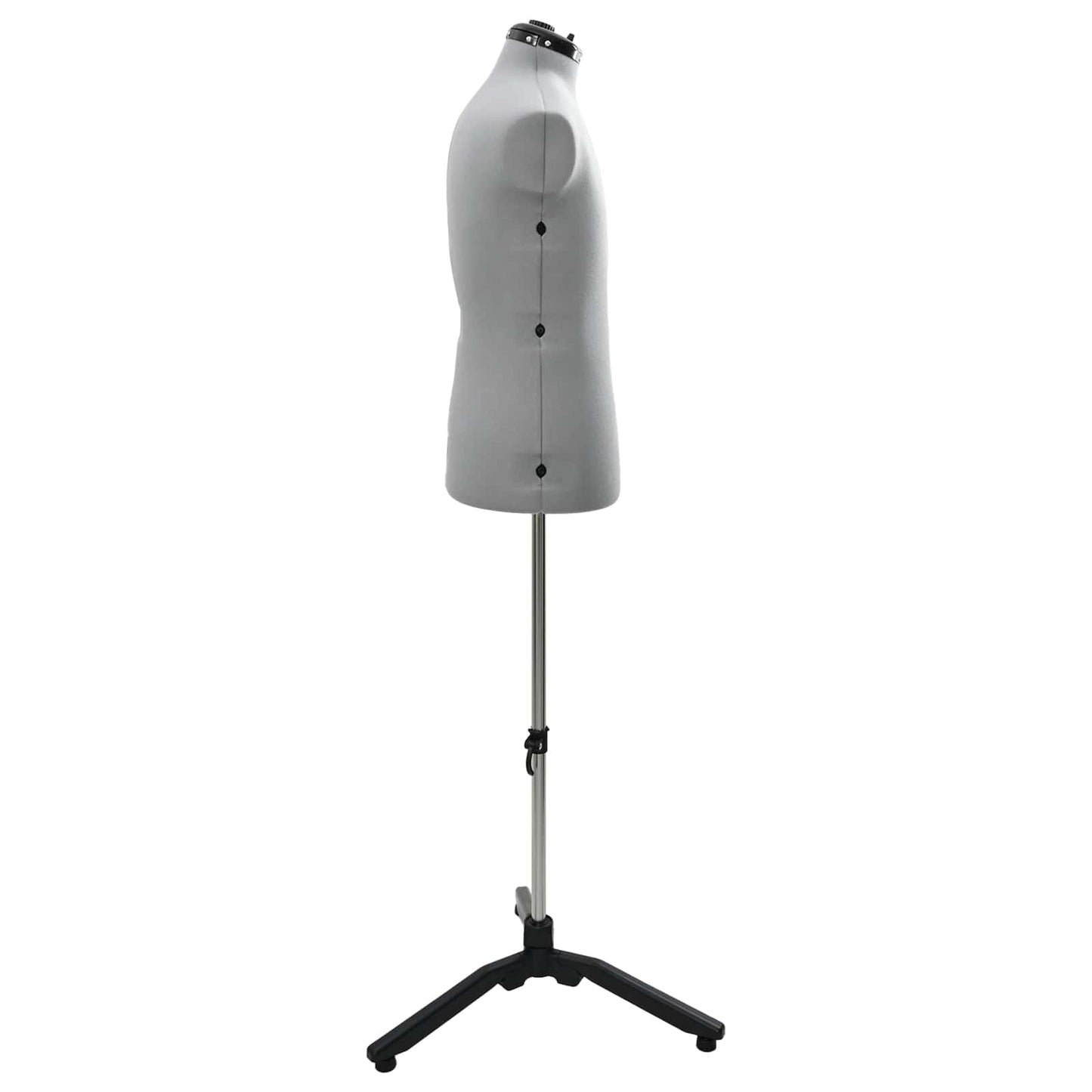 Adjustable Dress Form Male Manual Grey 37.5-45.5 inch Fabric