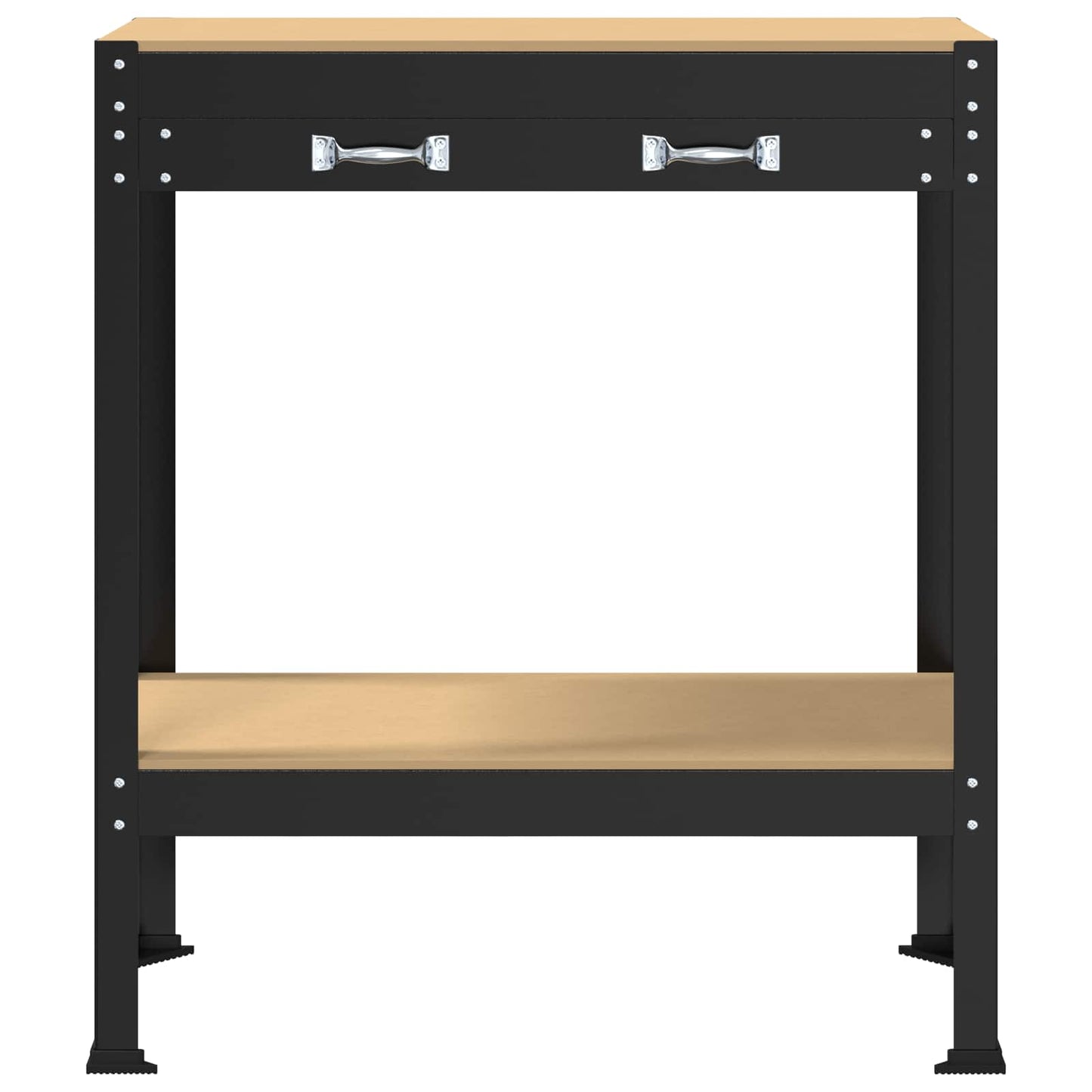 Workbench Black 80 x 40 x 91 cm Engineered Wood and Metal