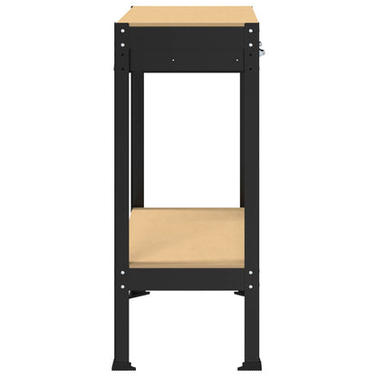 Workbench Black 80 x 40 x 91 cm Engineered Wood and Metal