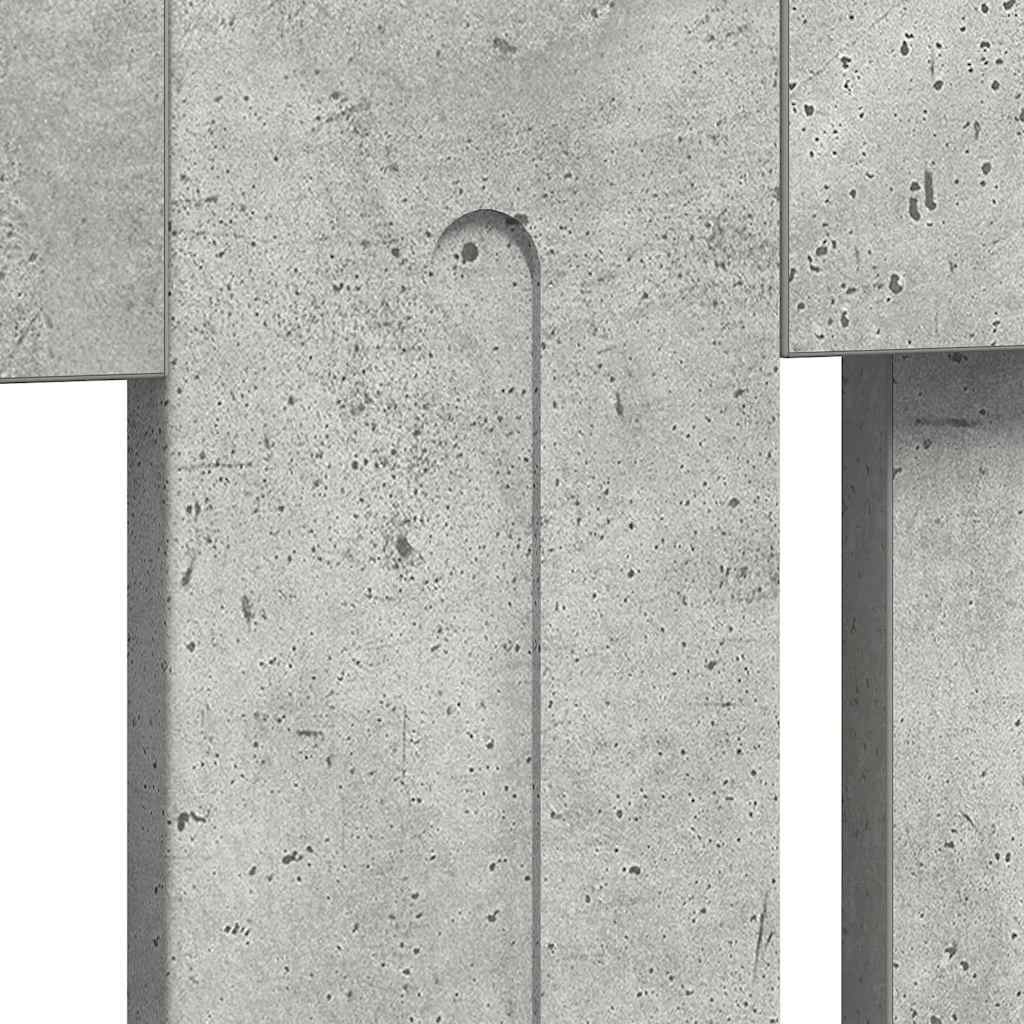 Radiator Cover Concrete Grey 172 x 19 x 81.5 cm Engineered Wood