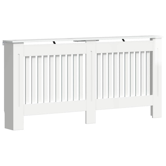 Radiator Cover High Gloss White 172 x 19 x 81.5 cm