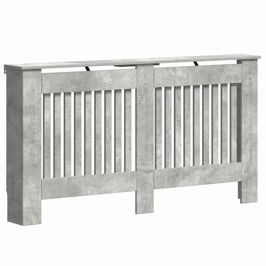 Radiator Cover Concrete Grey 152 x 19 x 81.5 cm Engineered Wood