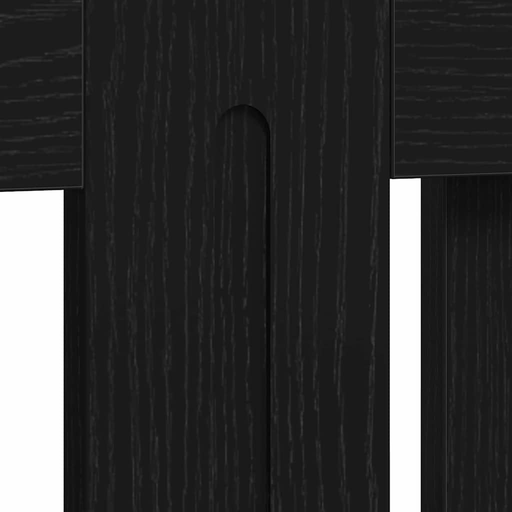 Radiator Cover Black Oak 78 x 19 x 81.5 cm Engineered Wood