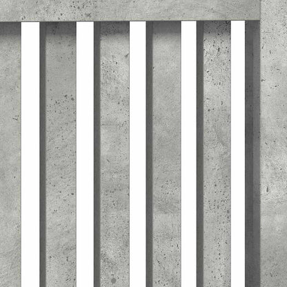 Radiator Cover Concrete Grey 112 x 19 x 81.5 cm Engineered Wood