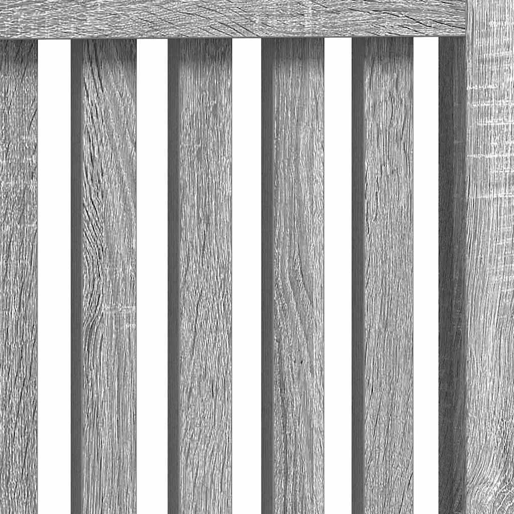 Radiator Cover Grey Sonoma 112 x 19 x 81.5 cm Engineered Wood