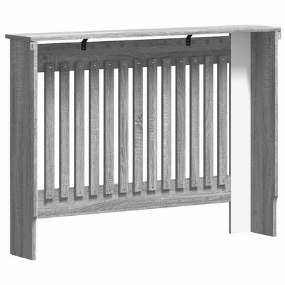 Radiator Cover Grey Sonoma 112 x 19 x 81.5 cm Engineered Wood