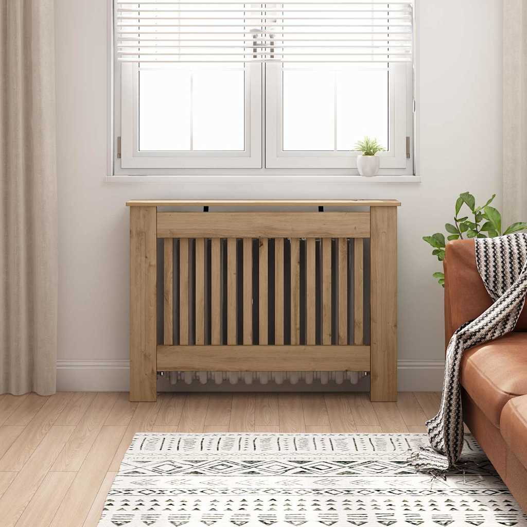 Radiator Cover Artisan Oak 112 x 19 x 81.5 cm Engineered Wood