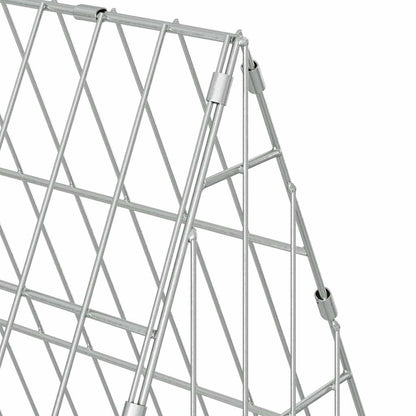 Rabbit Cage Silver 215 x 55 x 55 cm Galvanised Steel