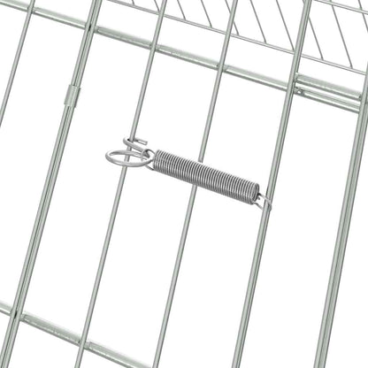 Rabbit Cage Silver 430 x 100 x 85 cm Galvanised Steel