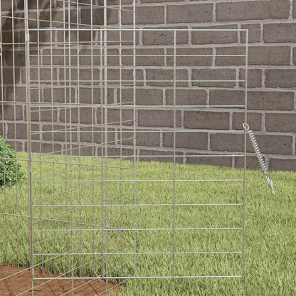 Rabbit Cage Silver 200 x 78 x 78 cm Galvanised Steel