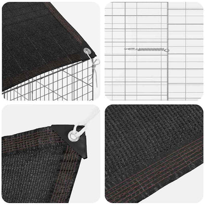 Rabbit Cage Silver 100 x 78 x 78 cm Galvanised Steel