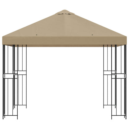 Gazebo 3 x 3 m Beige Polyester and Steel 190 gsm