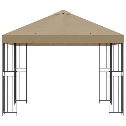 Gazebo 3 x 3 m Beige Polyester and Steel 190 gsm