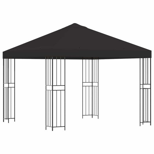 Gazebo 3 x 3 m Anthracite Polyester and Steel 190 gsm