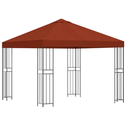 Gazebo 3 x 3 m Terracotta Polyester and Steel 190 gsm