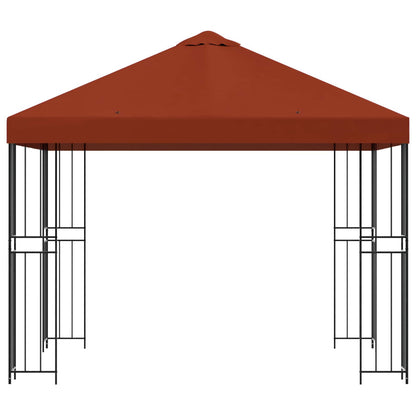 Gazebo 3 x 3 m Terracotta Polyester and Steel 190 gsm