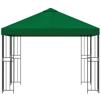 Gazebo 3 x 3 m Green Polyester and Steel 190 gsm