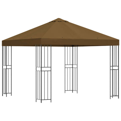 Gazebo 3 x 3 m Taupe Polyester and Steel 190 gsm