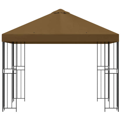 Gazebo 3 x 3 m Taupe Polyester and Steel 190 gsm