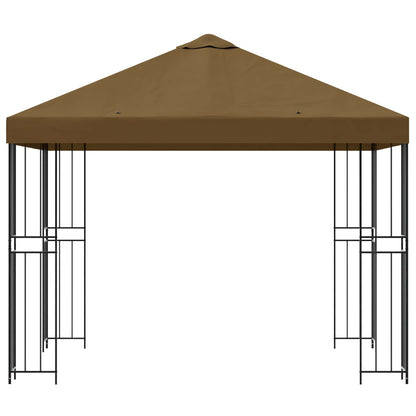 Gazebo 3 x 3 m Taupe Polyester and Steel 190 gsm