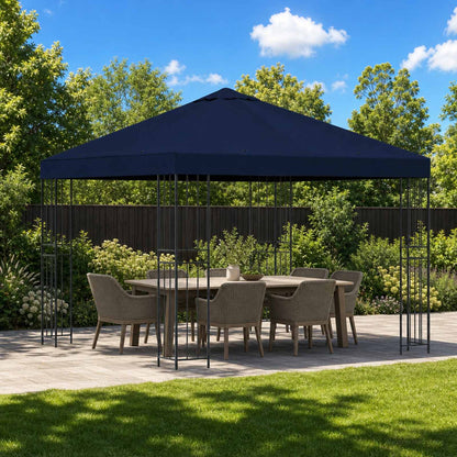 Gazebo 3 x 3 m Blue Polyester and Steel 190 gsm