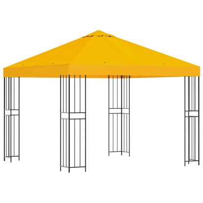 Gazebo 3 x 3 m Yellow Polyester and Steel 190 gsm