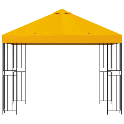 Gazebo 3 x 3 m Yellow Polyester and Steel 190 gsm