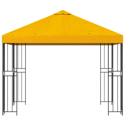 Gazebo 3 x 3 m Yellow Polyester and Steel 190 gsm